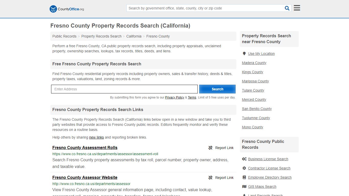 Fresno County Property Records Search (California) - County Office