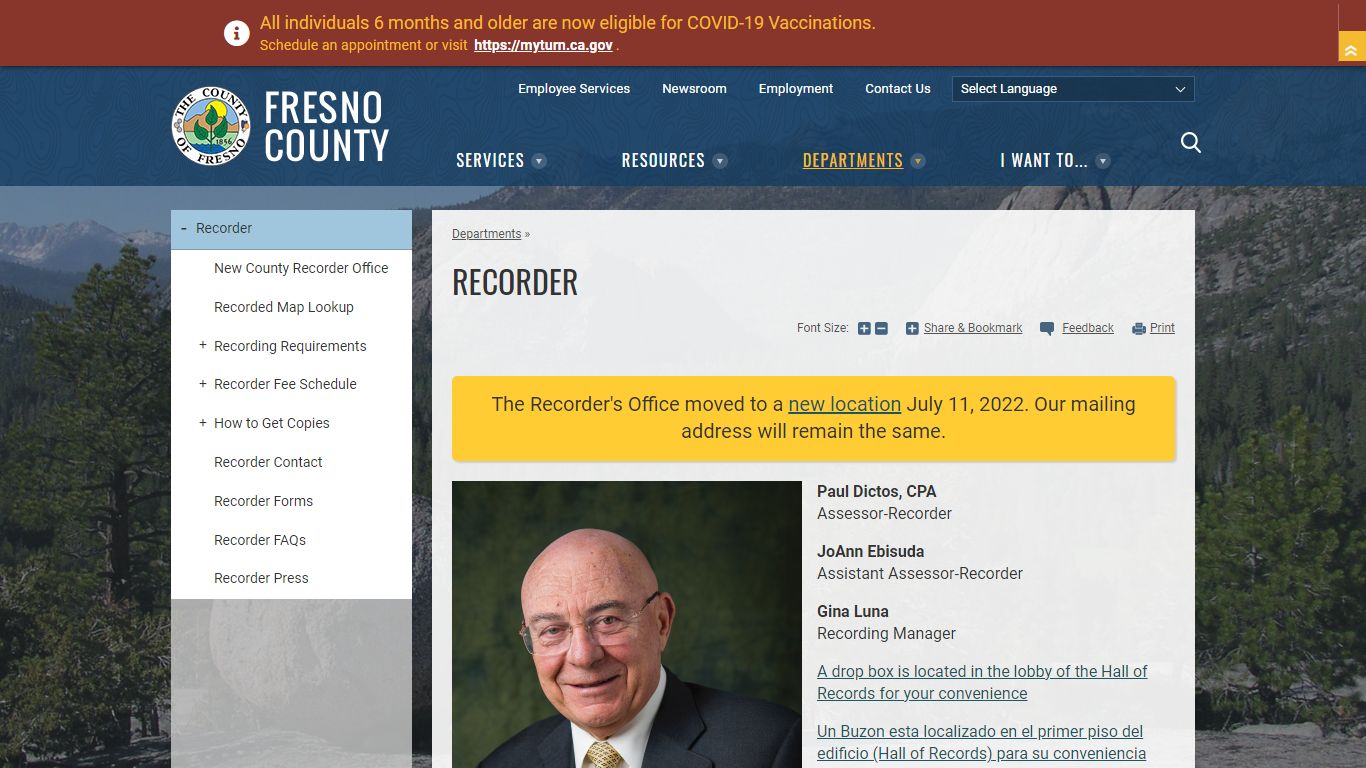 Recorder | County of Fresno